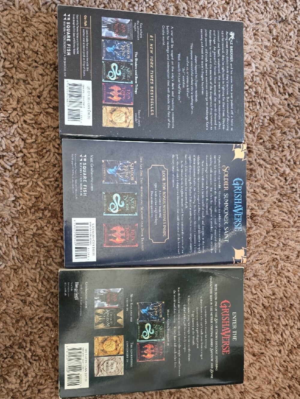 Leigh Bardugo Grishaverse Paperback Set — Black, Gold, Blue Covers - Picture 2 of 3